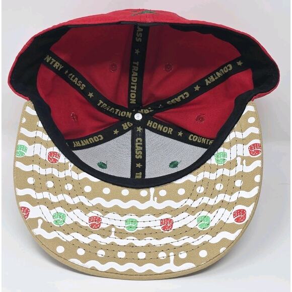 Baseballism Brand Gingerbread Man Baseball Cap Fitted Flat Brim Hat Size 7 - Picture 8 of 10